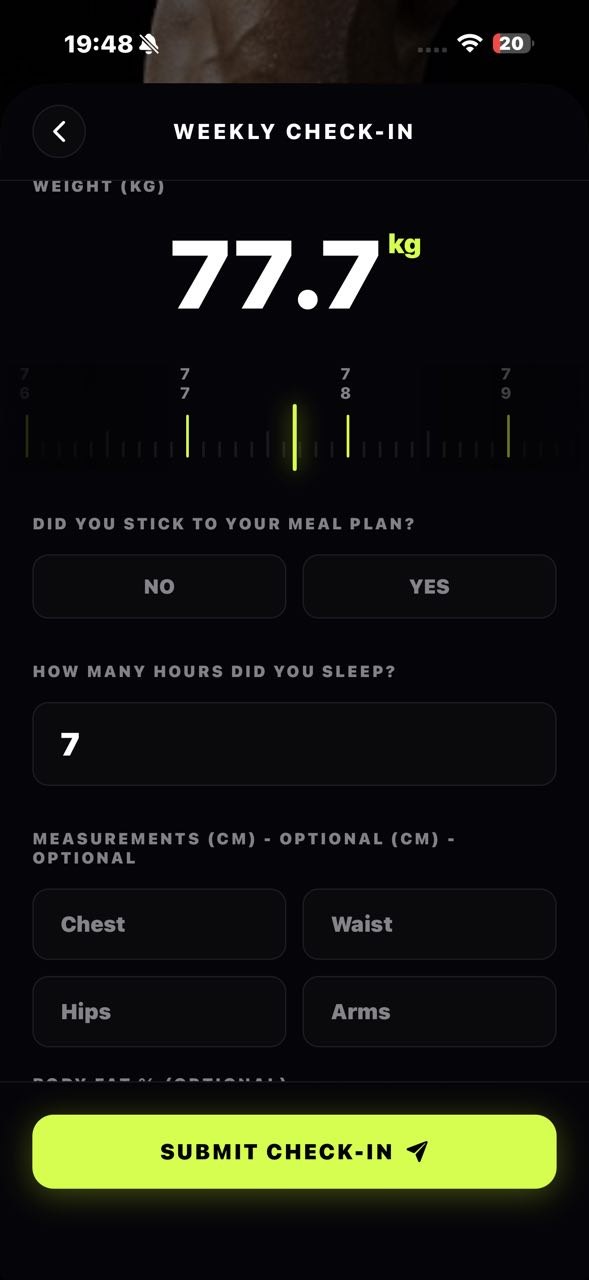 Weekly Check-In & Progress Tracker